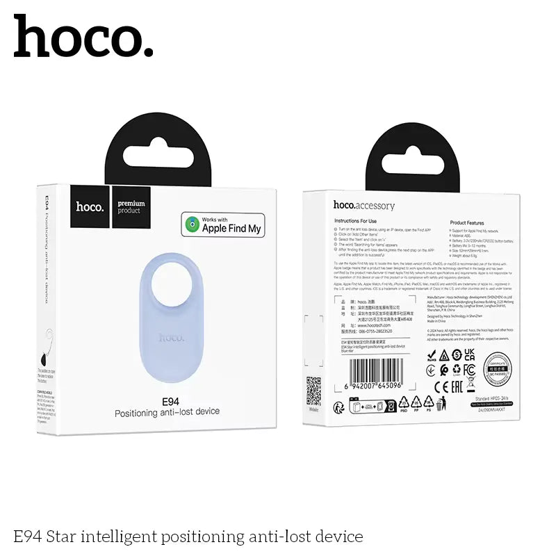 HOCO E94 GPS AirTags Tracker - Intelligent Positioning & Anti-Lost Device, Apple Find My Network Support - Saif Al Najmi Kw